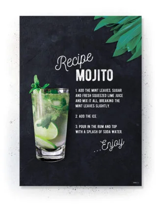 Plakat / lærredsprint med køkken citat