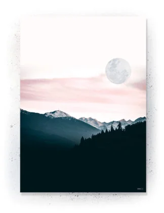 Plakat / lærredsprint - Flotte artworks i nydelige nedtonede pastel farver