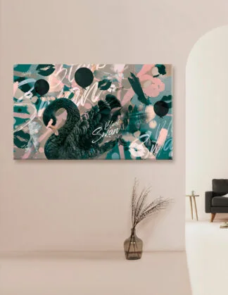 Storformat / lærredsprint med opløftende budskaber og feminine farver