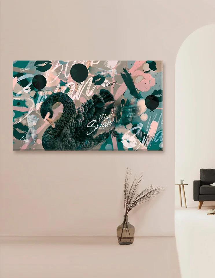 Storformat / lærredsprint med opløftende budskaber og feminine farver