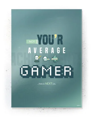 Not your average gamer - Plakat / Lærredsprint - Farverige gamer plakater