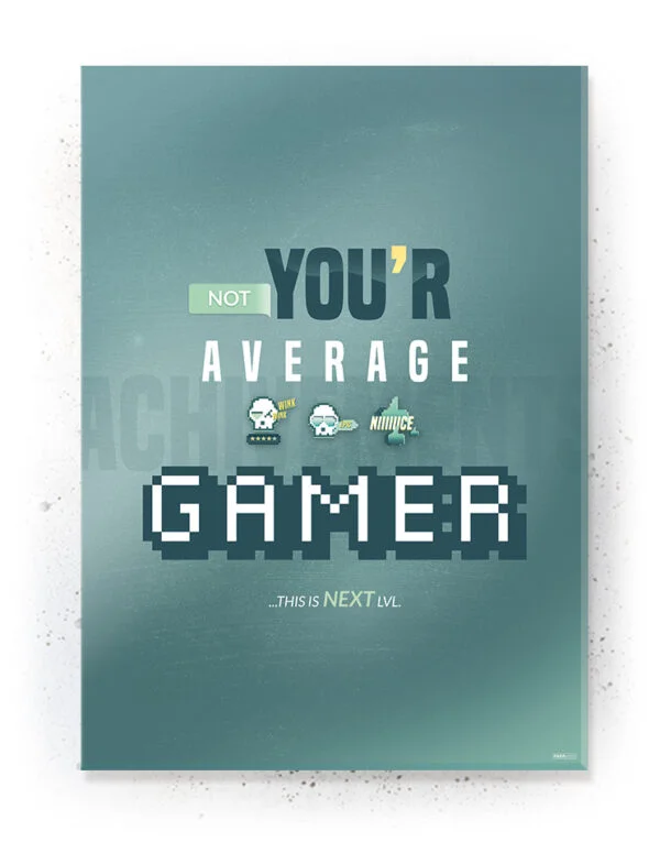 Not your average gamer - Plakat / Lærredsprint - Farverige gamer plakater