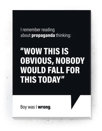 Propaganda - Plakat / Lærredsprint med citat