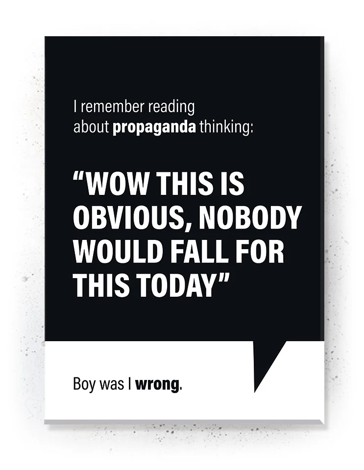 Propaganda - Plakat / Lærredsprint med citat