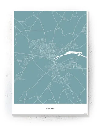 Randers - Danske By plakater - plakat / lærredsprint