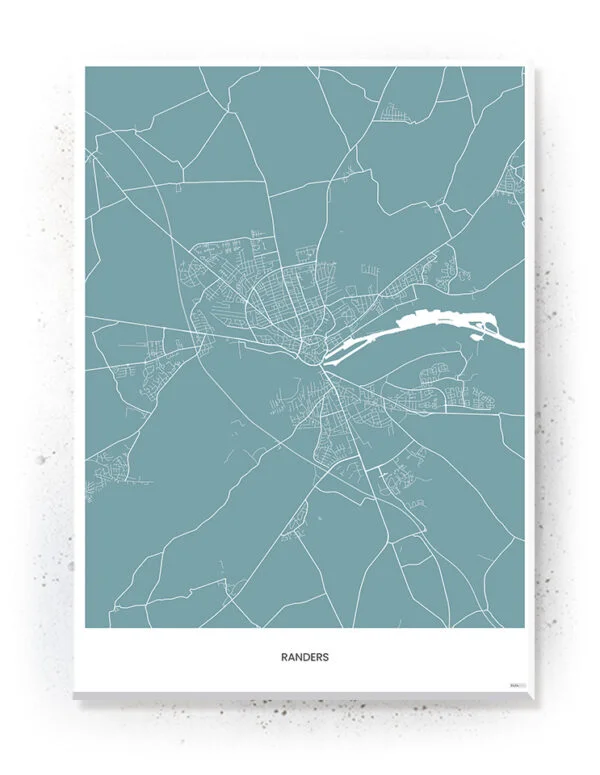 Randers - Danske By plakater - plakat / lærredsprint