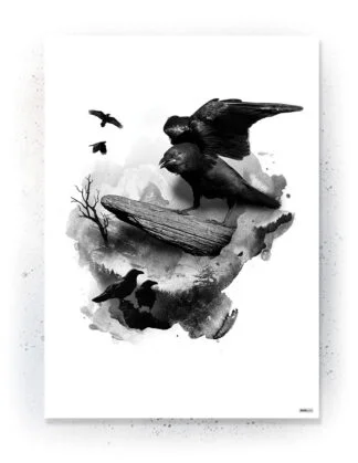 Animals - Plakat / lærredsprint - Flotte artworks i sort/hvid