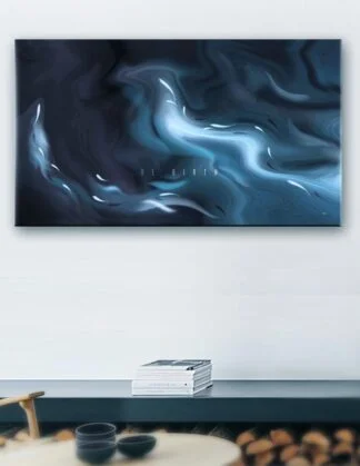 Plakat / lærredsprint med blå farver