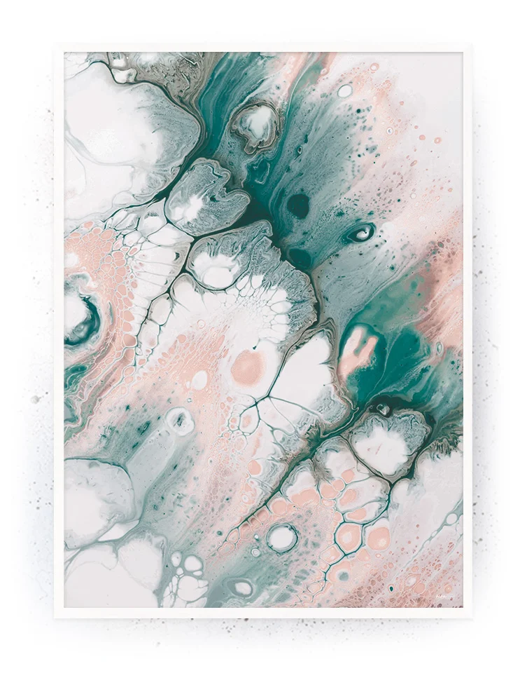 Plakat / lærredsprint med opløftende budskaber og feminine farver