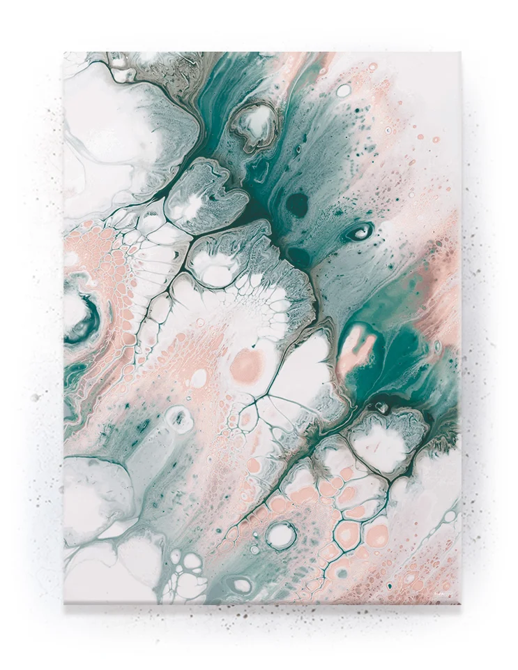 Plakat / lærredsprint med opløftende budskaber og feminine farver