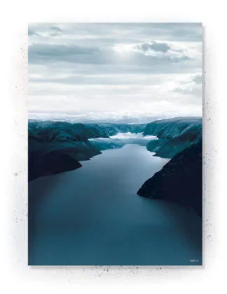 Plakat / lærredsprint med en stor flod