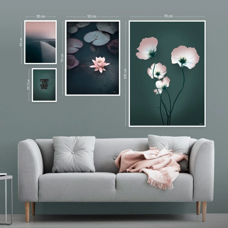 Plakat og lærredsbilleder størrelser