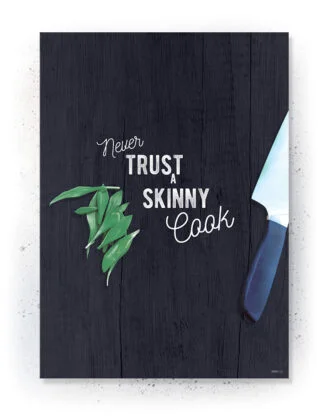 Plakat / lærredsprint med køkken citat