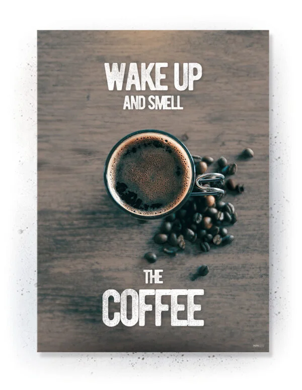 Plakat / lærredsprint med kaffe