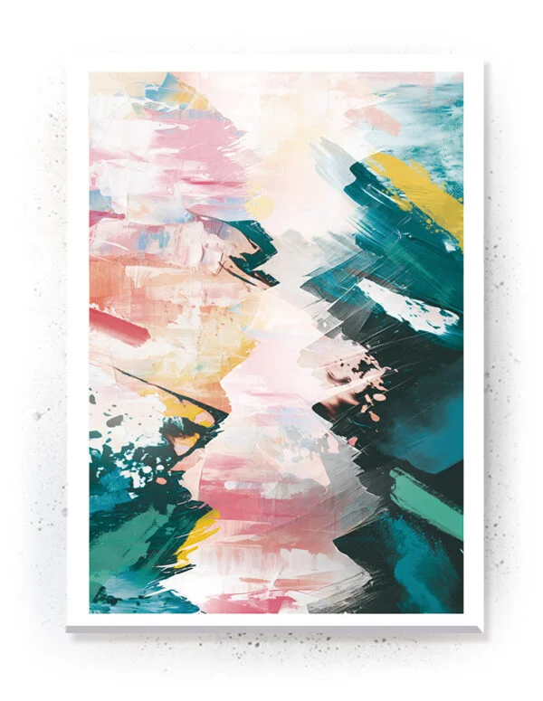 Plakat / Lærredsprint med flotte detaljerede abstrakte farver