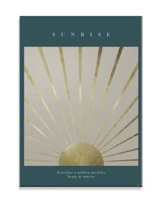 Plakat / lærredsprint - Flotte artworks i Sand/Grøn