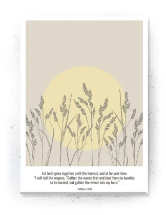 The wheat and the tears - Plakat / Lærredsbillede - bibel citat