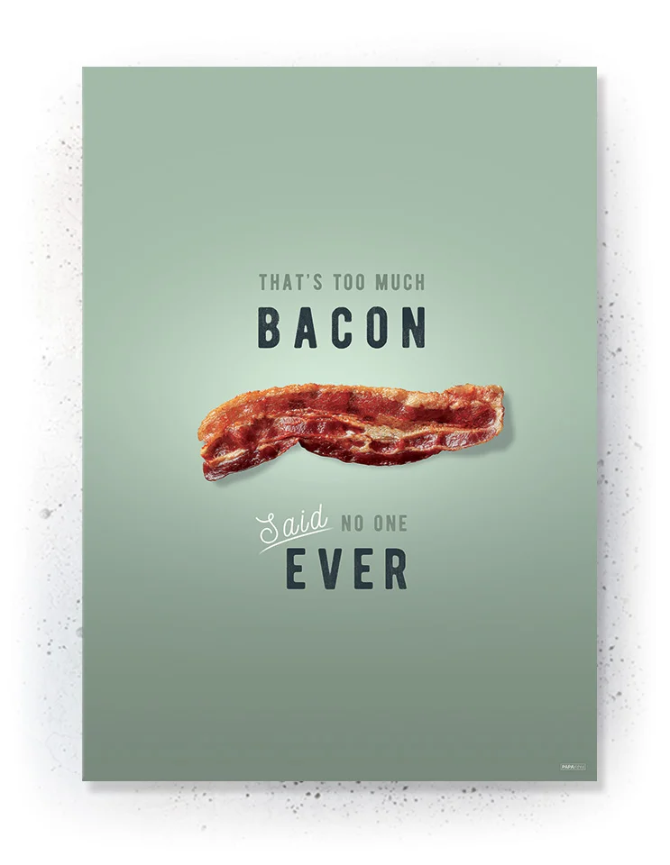 Plakat / lærredsprint med citat om Bacon
