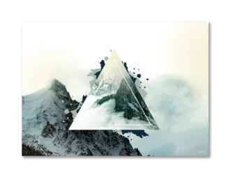 Plakat / lærredsprint med bjerge i en trekant