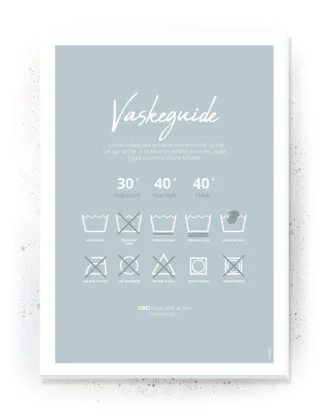 Vaskeguide - Plakat / Lærredsprint med citat