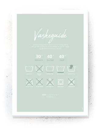 Vaskeguide - Plakat / Lærredsprint med citat