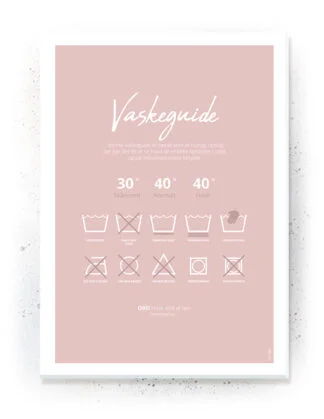 Vaskeguide - Plakat / Lærredsprint med citat