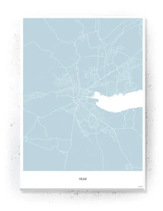 Vejle - Danske By plakater - plakat / lærredsprint