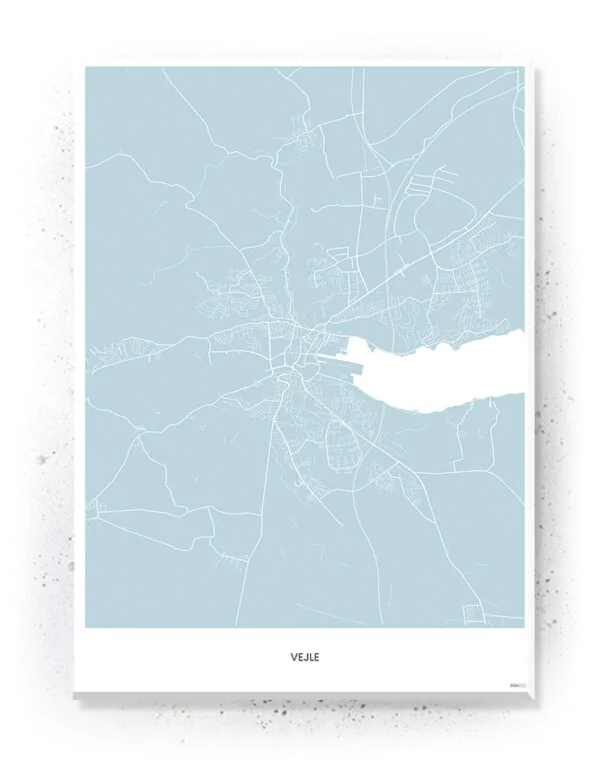 Vejle - Danske By plakater - plakat / lærredsprint