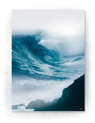 Plakat / lærredsprint med havet og bølger