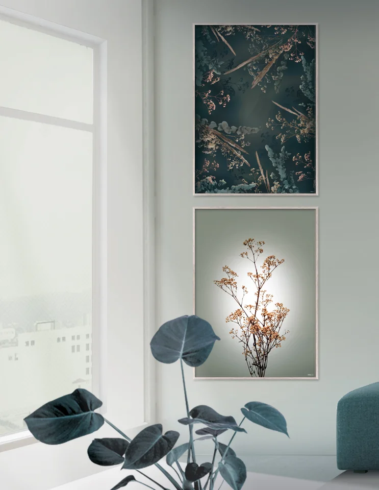 Plakatsæt / lærredsprint - Nedtonede naturlige farver