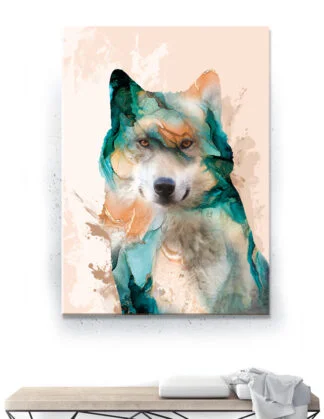 Plakat / Lærredsprint med flotte farverige dyremotiver