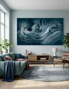 Storformat akryl maleri printet på lærred eller plakat