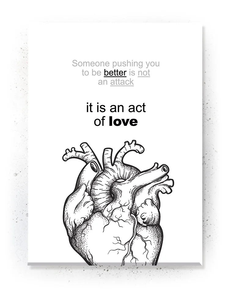 Act of love - Plakat / Lærredsprint med citat