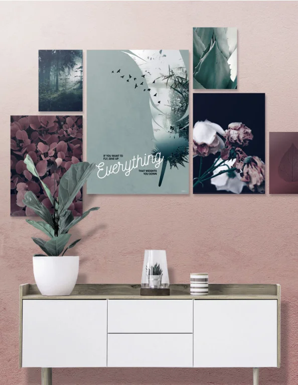 Plakatsæt / lærredsprint - Flotte naturlige farver og motiver fra naturen