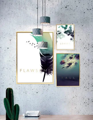 Plakatsæt / Lærredsprint med grønne farver