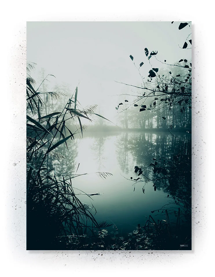 Plakat med turkis blå natur