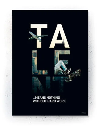 Talent - Plakat / Lærredsprint - inspirations citat