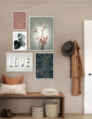 Plakatsæt / lærredsprint - Nedtonede naturlige farver