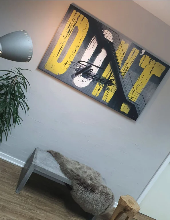 Don t think plakat og lærredsprint