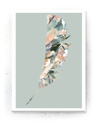 Feather plakat og lærredsprint