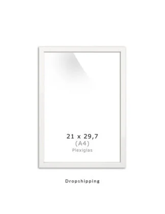 Hvid ramme 21x30cm