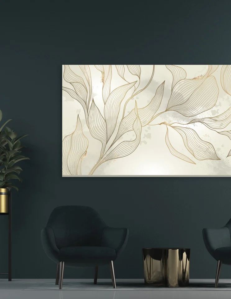 Line art white (PAPAPAPA plakater og lærredsprint)