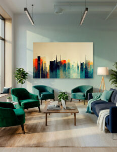 Plakat / lærredsbillede: City Skyline Tones of Nature