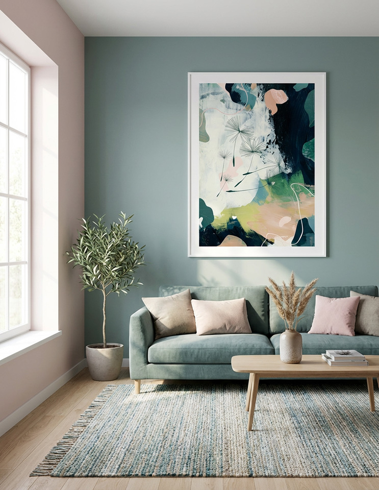 Dandelions contemporary art