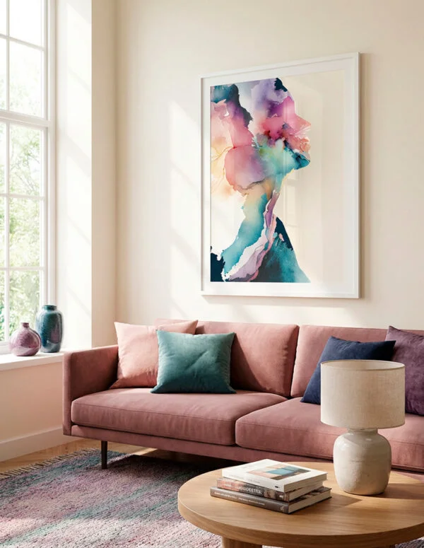 Menneske (Abstrakt kunst) Plakat eller lærredsbillede