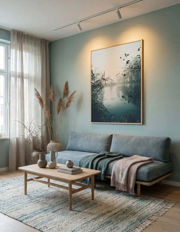 Plakat / lærredsbillede: Sø i skoven