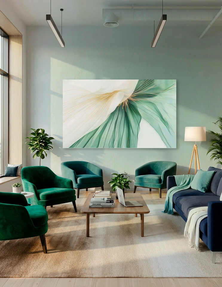 Plakat / lærredsbillede - Strife - grøn blomst