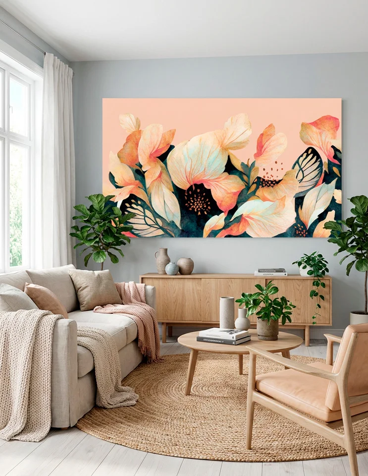 Populær plakat og lærredsprint: Contemporary Flowers