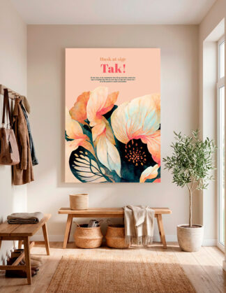 Plakat & lærredsprint: Husk at sige tak