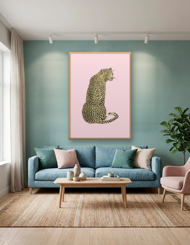 Leopard in room
